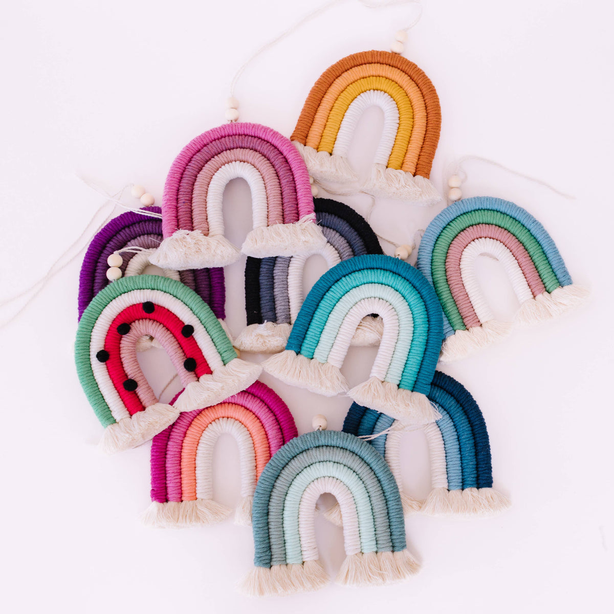 A Branch & Cord DIY Macrame Rainbow Kit / Craft/ Crafts/ Do It Yourself: Jade