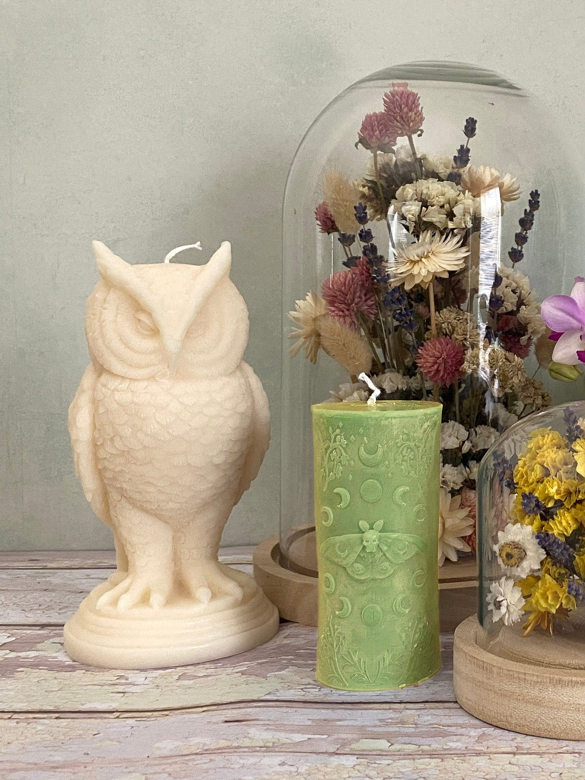 A Pleasant Thought Candles Green Moth Candle