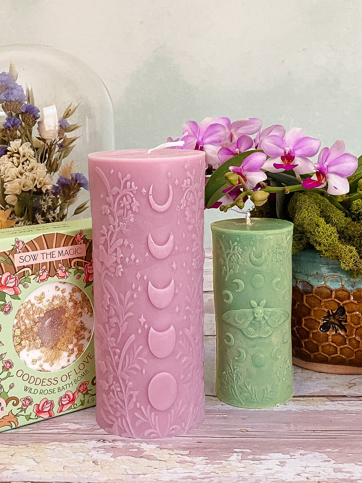 A Pleasant Thought Candles Green Moth Candle