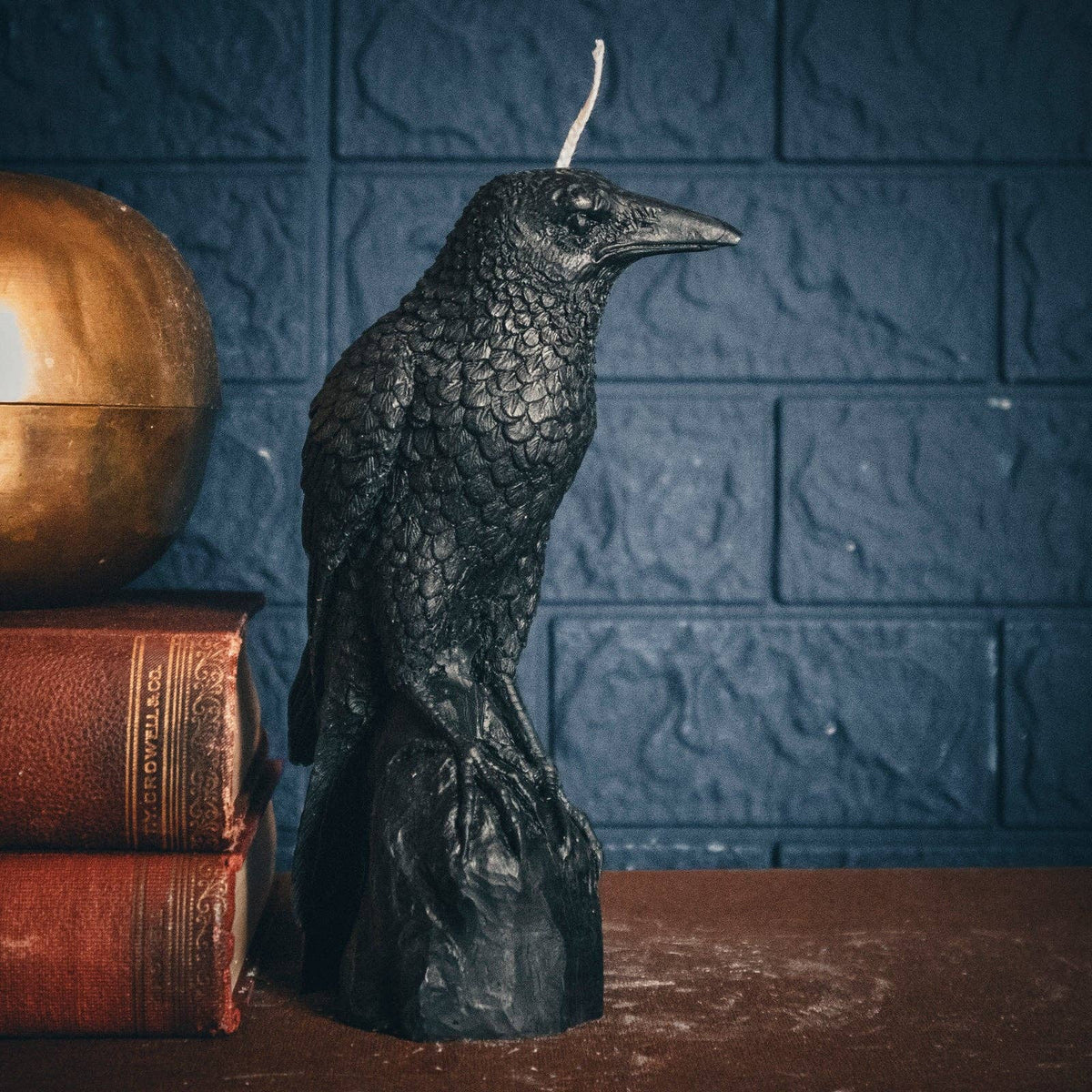 A Pleasant Thought PERCHED RAVEN CANDLE | PILLAR