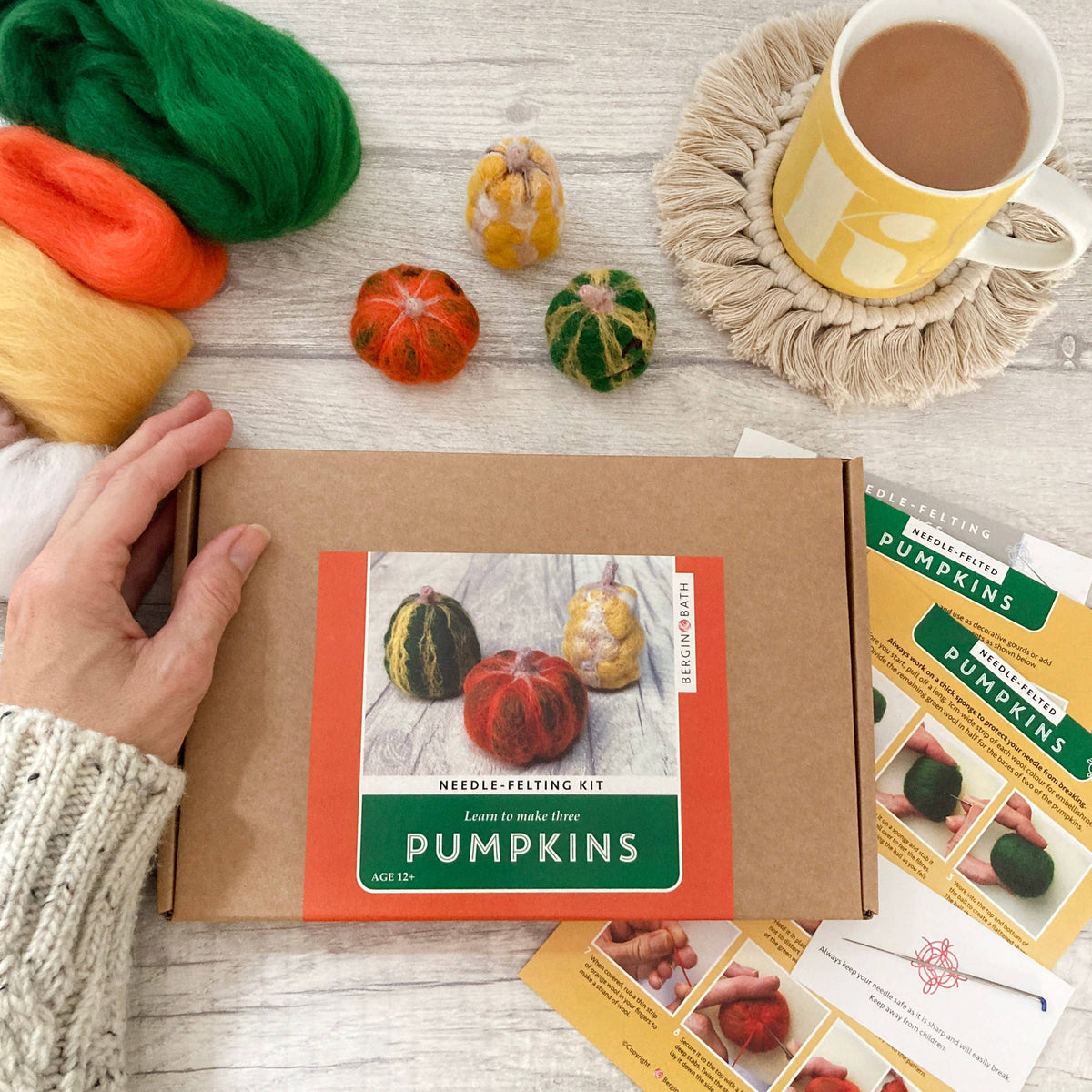 Bergin & Bath Needle Felting Kit - Pumpkins - Halloween Crafts - Make Your