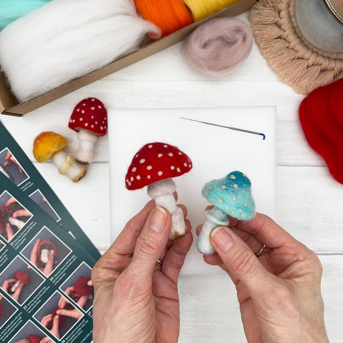 Bergin & Bath Needle Felting Kit, Toadstools