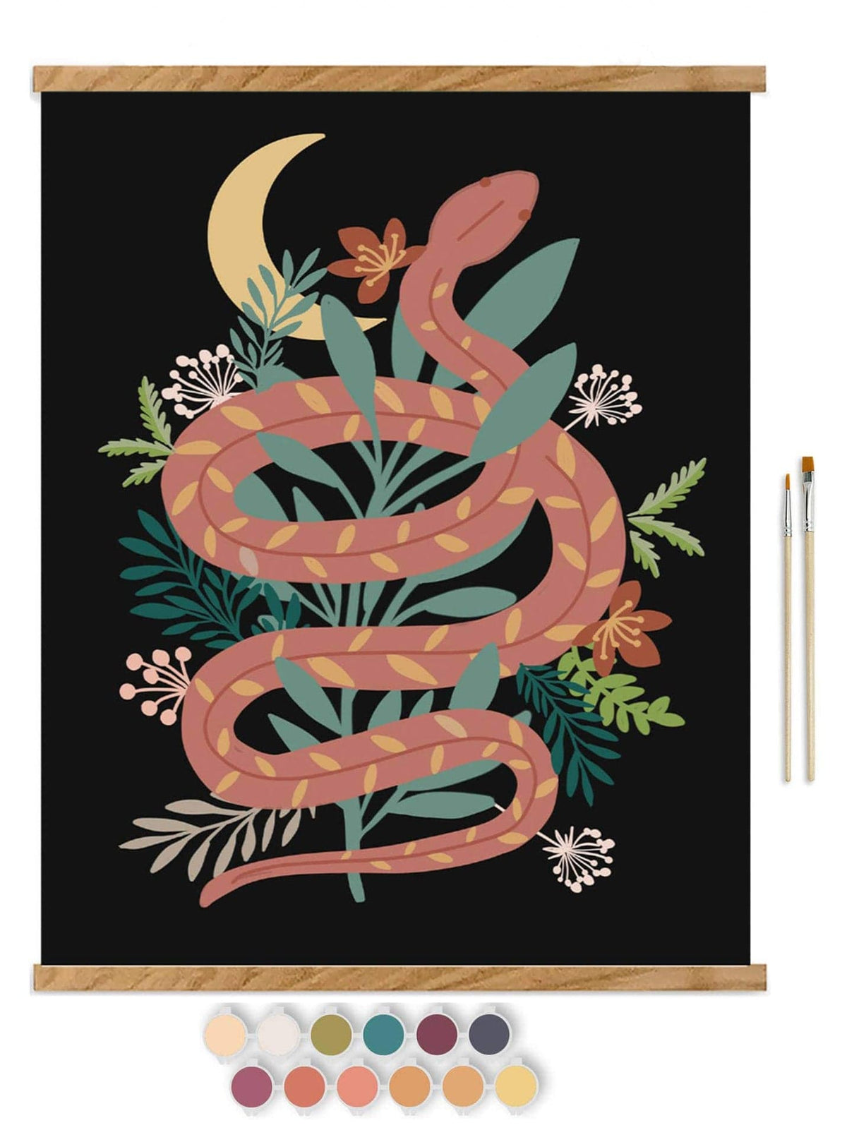 "Floral Snake" Paint by Number Kit