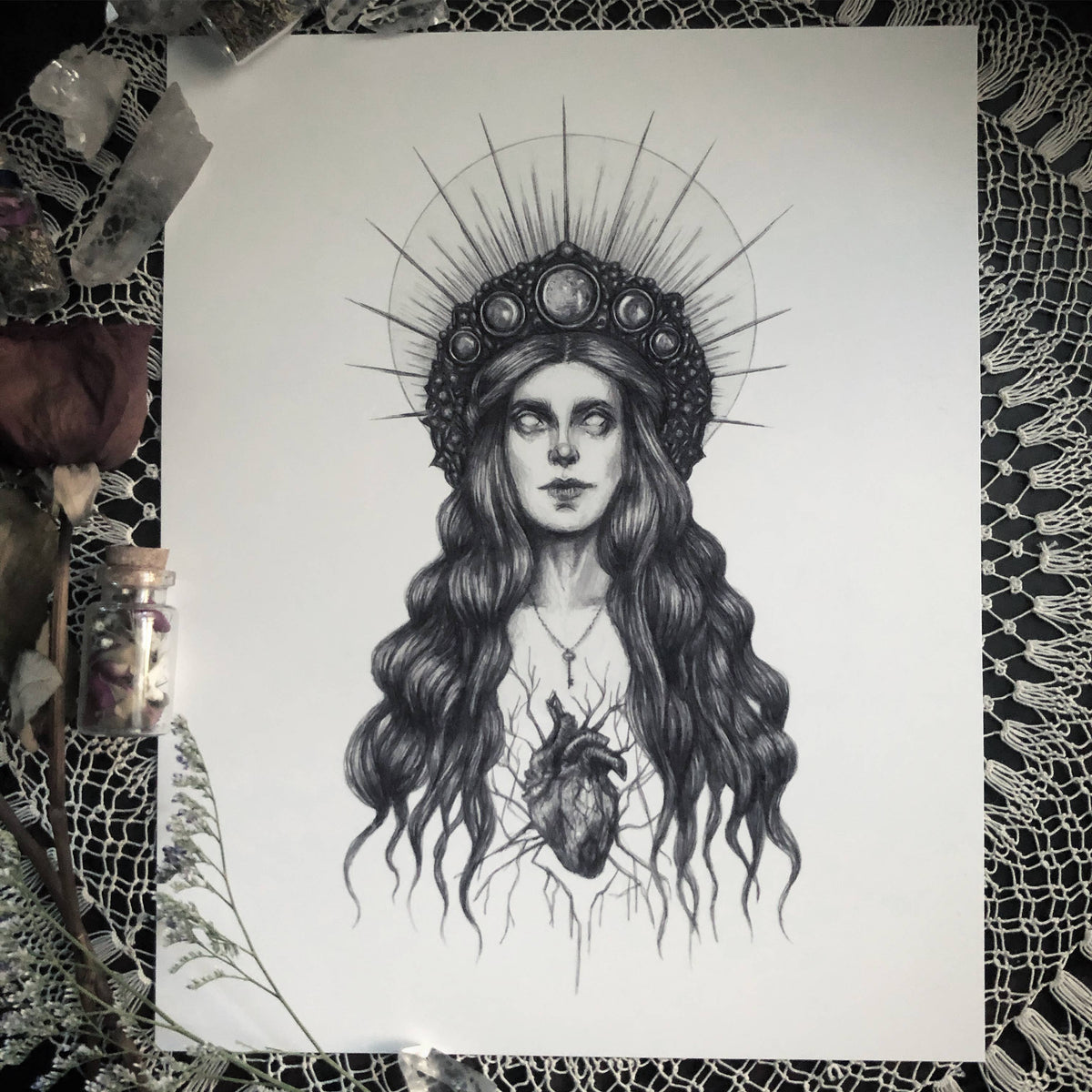 Caitlin McCarthy Art Hecate Fine Art Print - Greek Goddess of Witchcraft: 8x10"