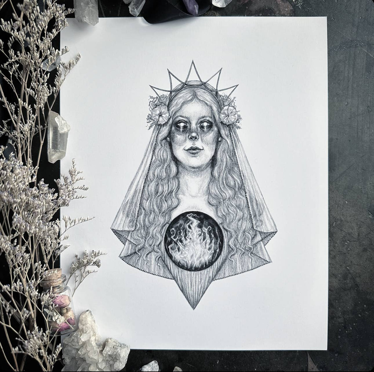 Caitlin McCarthy Art Hestia Fine Art Print - Greek Goddess of Heath & Home: 8x10"