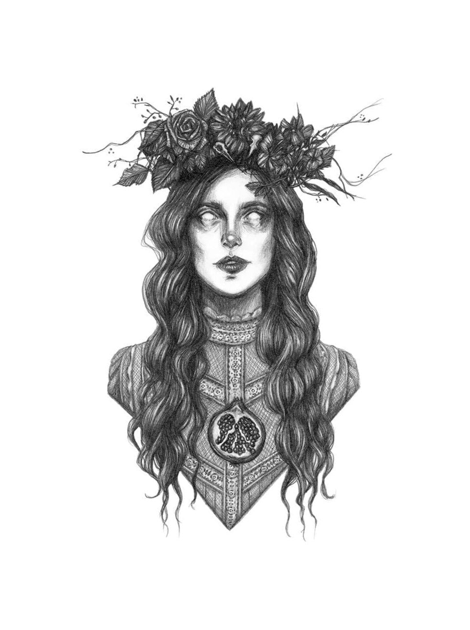Caitlin McCarthy Art Persephone Fine Art Print - Greek Goddess of the Underworld: 8x10"