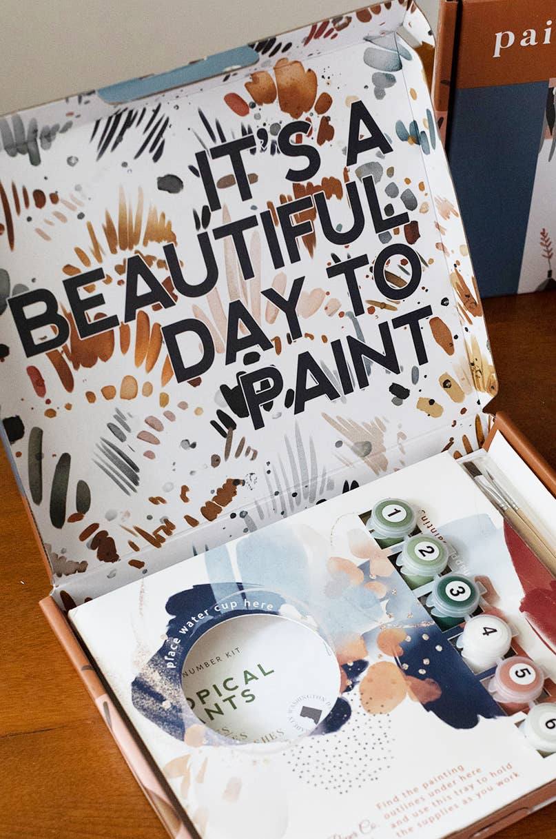 Cate Paper Co. Sunflower Garden Paint-By-Numbers kit