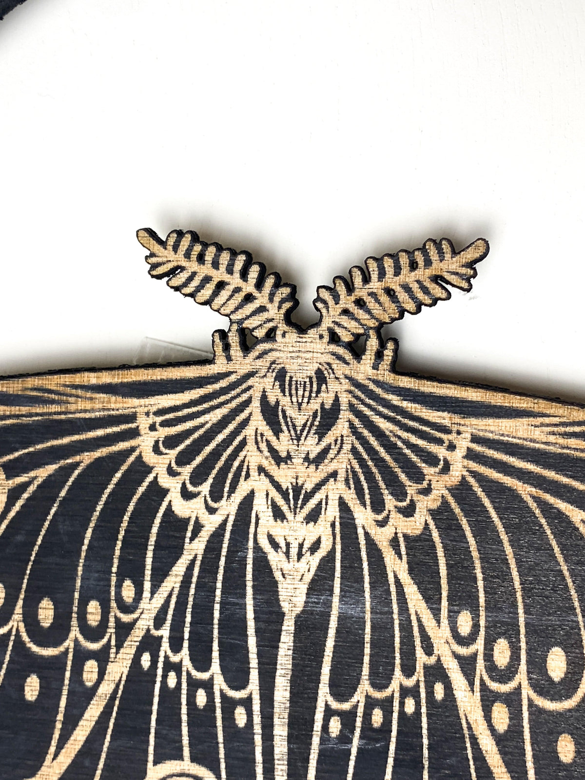 CSAcreative Engraved Wood Hanging Luna Moth Wall Hanging