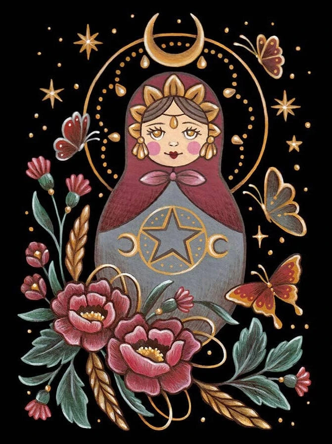 Faina Lorah Giclee Print 5 x 7" *Retiring* Matryoshka Folk Art Print, multiple sizes