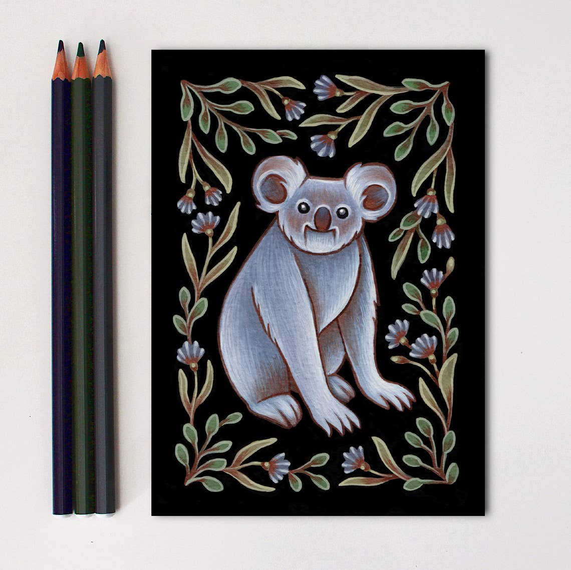 Faina Lorah Koala Art Print Folk Decor: 5x7