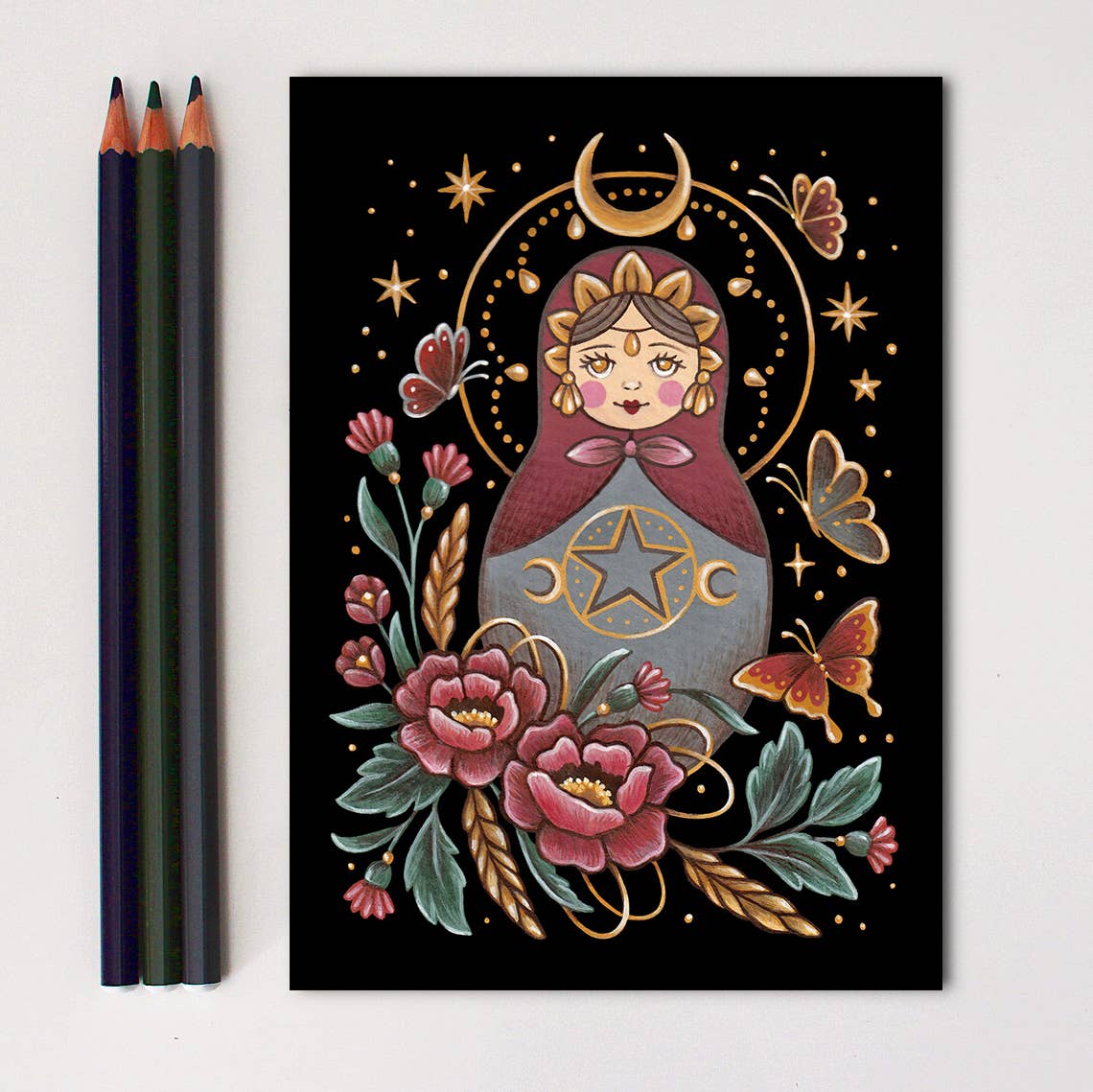 Faina Lorah Matryoshka Art Print Folk Decor: 5x7
