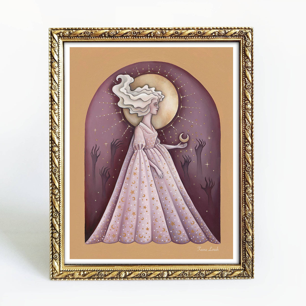 Faina Lorah Moon Maiden Art Nouveau Print