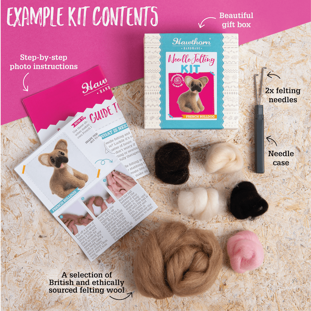 Hawthorn Handmade Alpaca Mini Needle Felting Kit | Complete Craft Kit