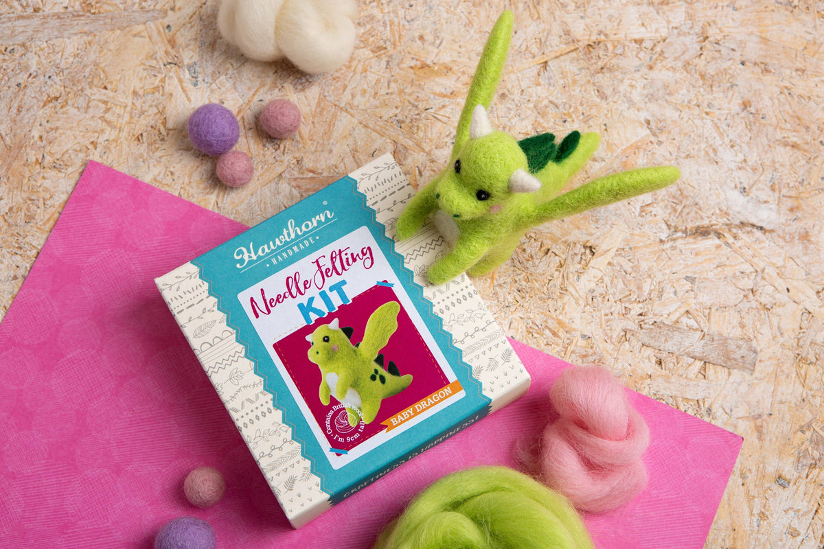 Hawthorn Handmade Baby Dragon Mini Needle Felting Kit | Complete Craft Kit