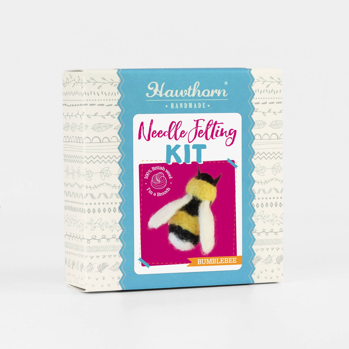 Hawthorn Handmade Bee Brooch Needle Felting Kit | Complete Craft Kit