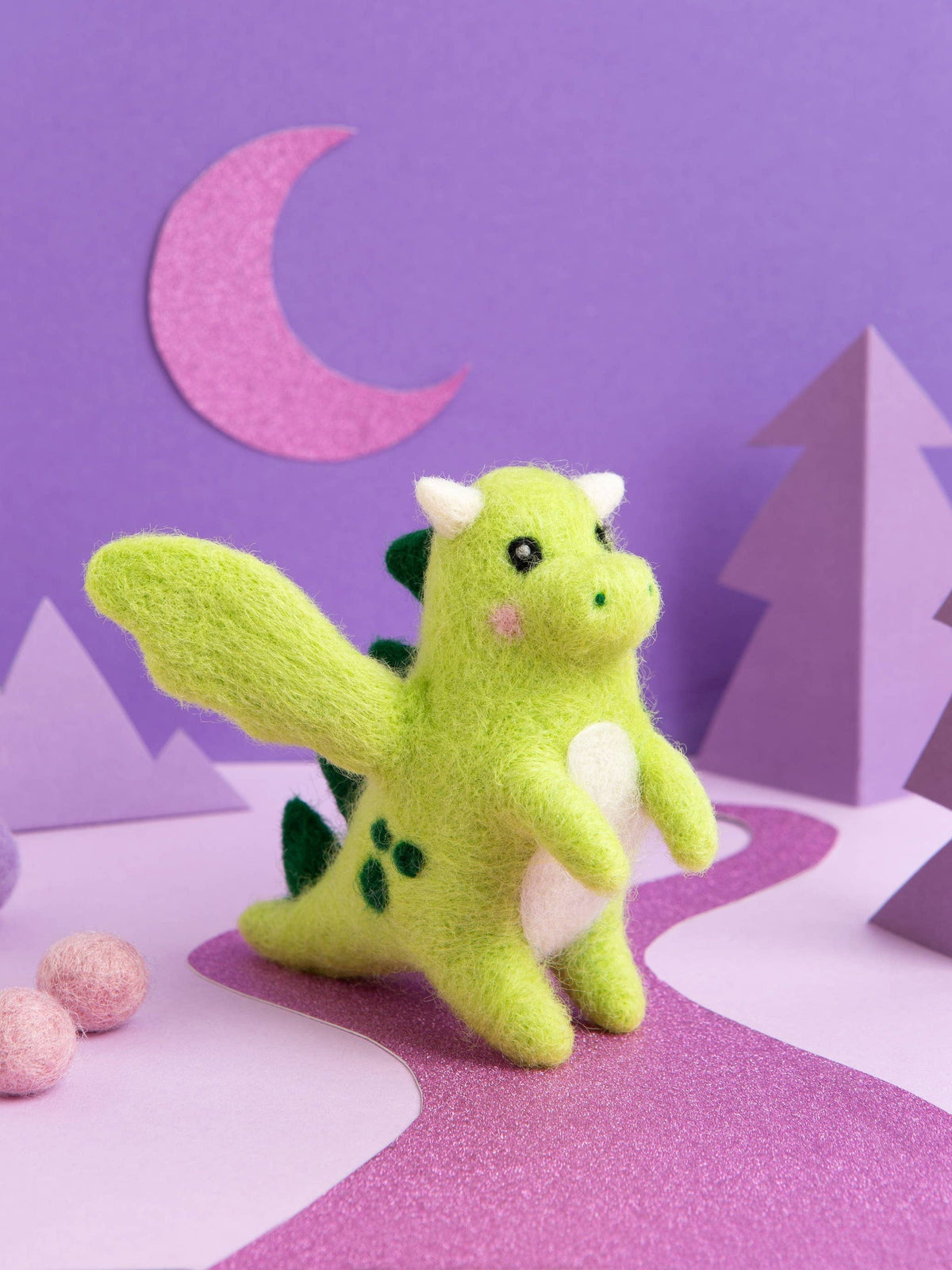 Hawthorn Handmade Needle Felting Kit Beginner Mini Baby Dragon Needle Felting Craft Kit
