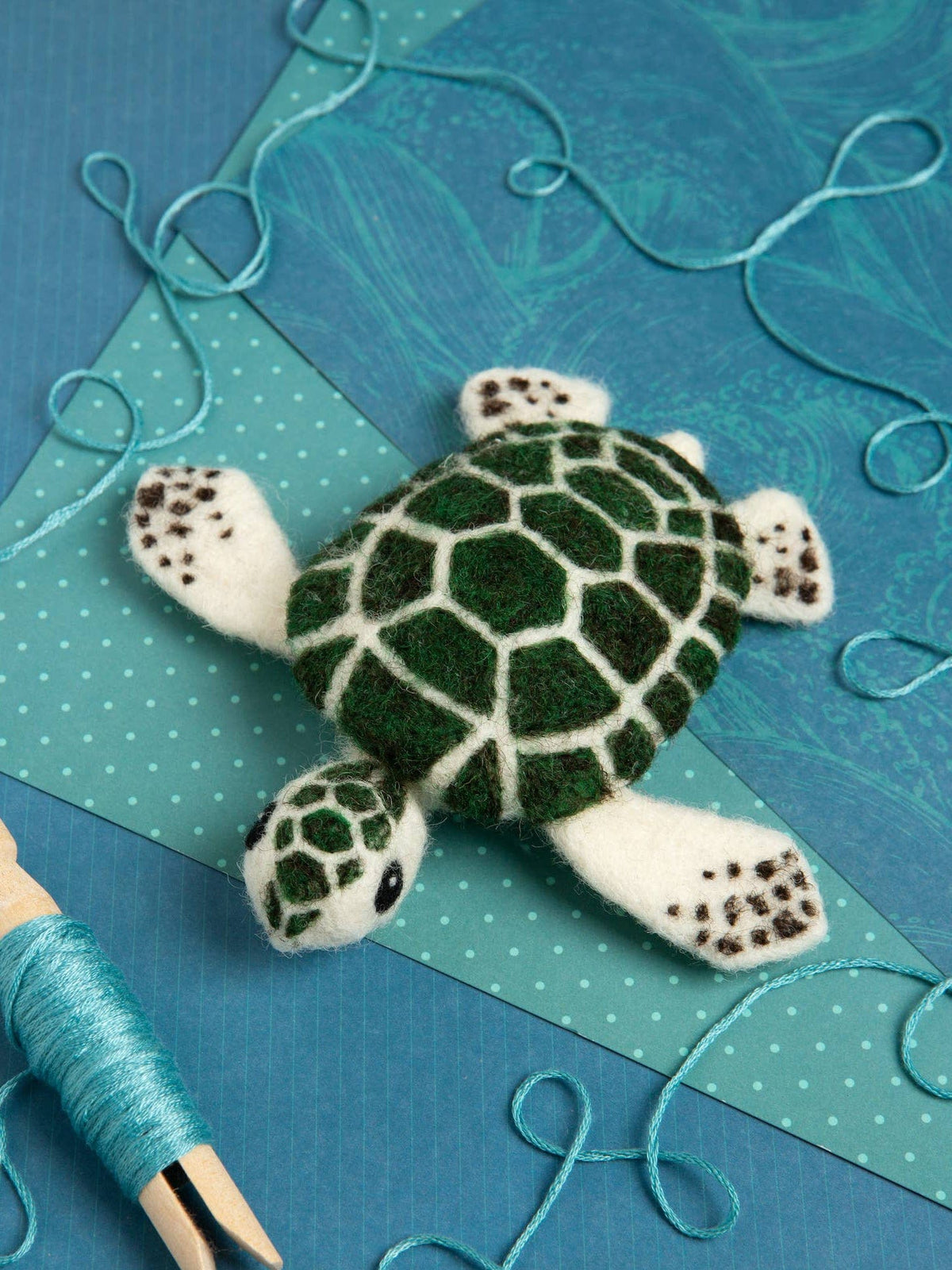Beginner Mini Baby Sea Turtle Needle Felting Craft Kit
