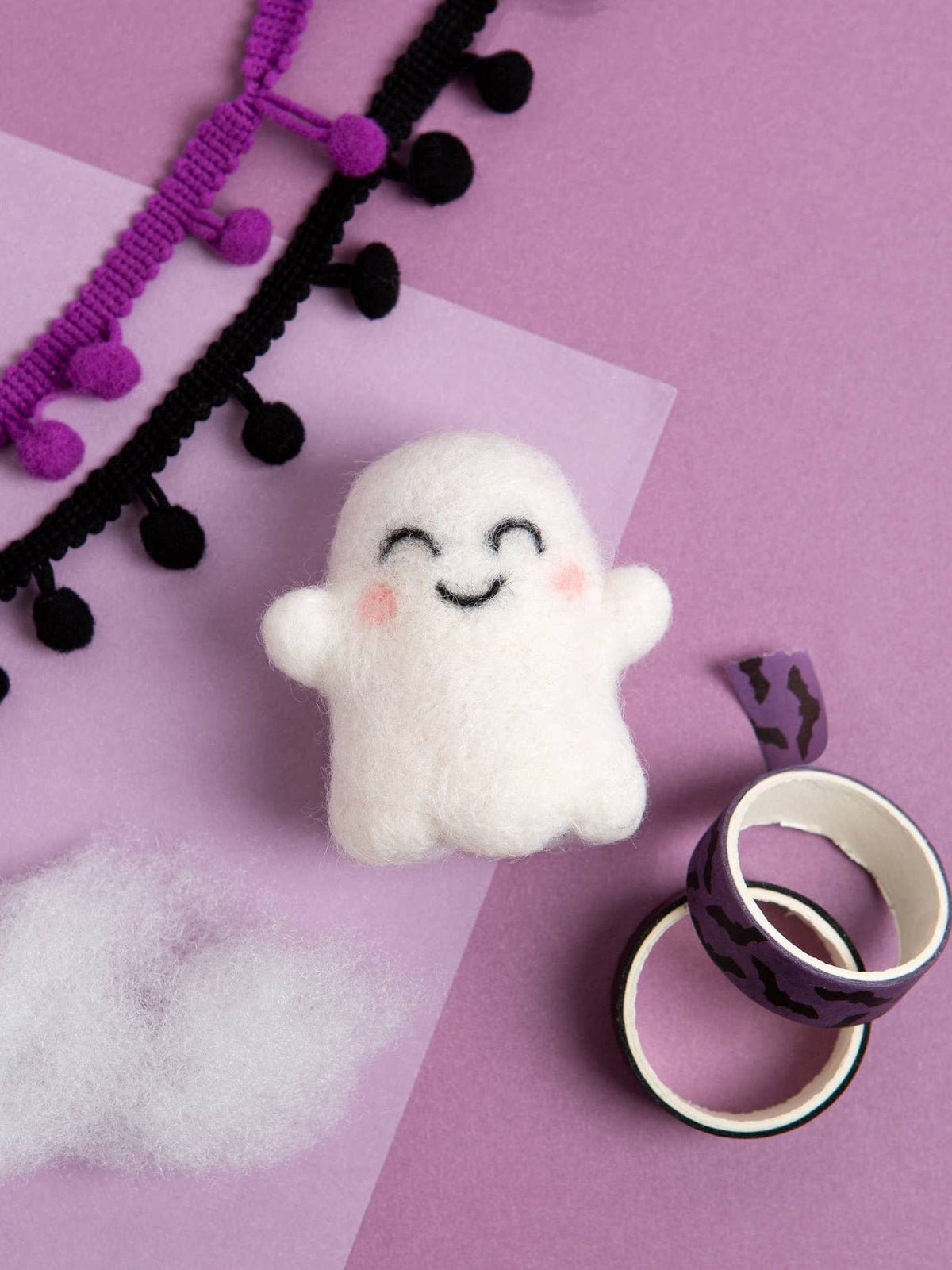 Beginner Mini Happy Ghost Needle Felting Craft Kit