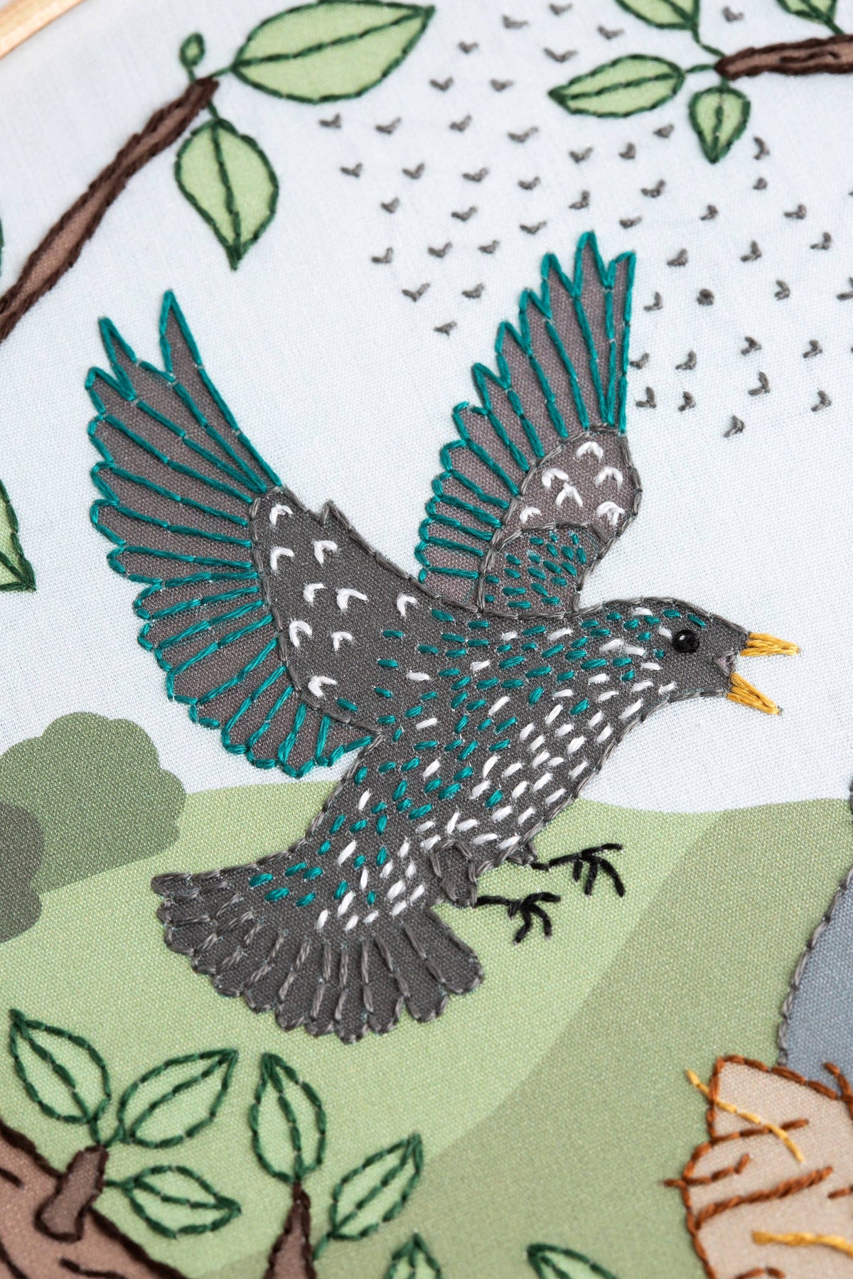 Hawthorn Handmade Starling Song Embroidery Kit | Complete Craft Kit