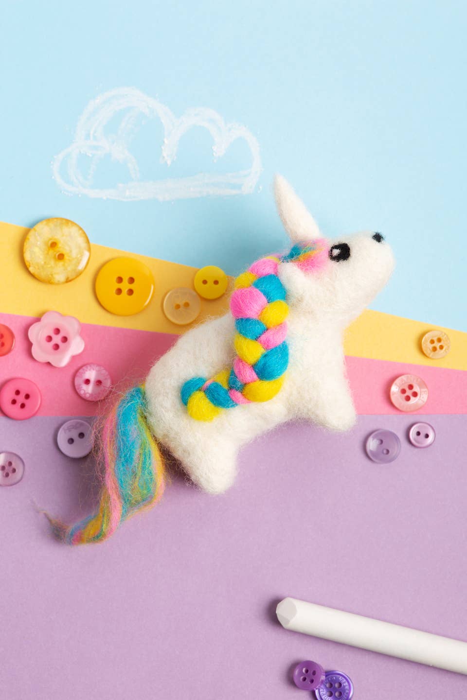 Hawthorn Handmade Unicorn Mini Needle Felting Kit | Beginner Craft Kit