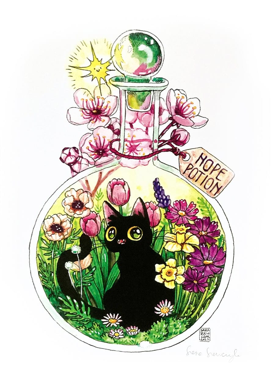 Ilustratorium Sara Szewczyk Giclee Print Hope Potion Art Print, 11.8" x 8.3"