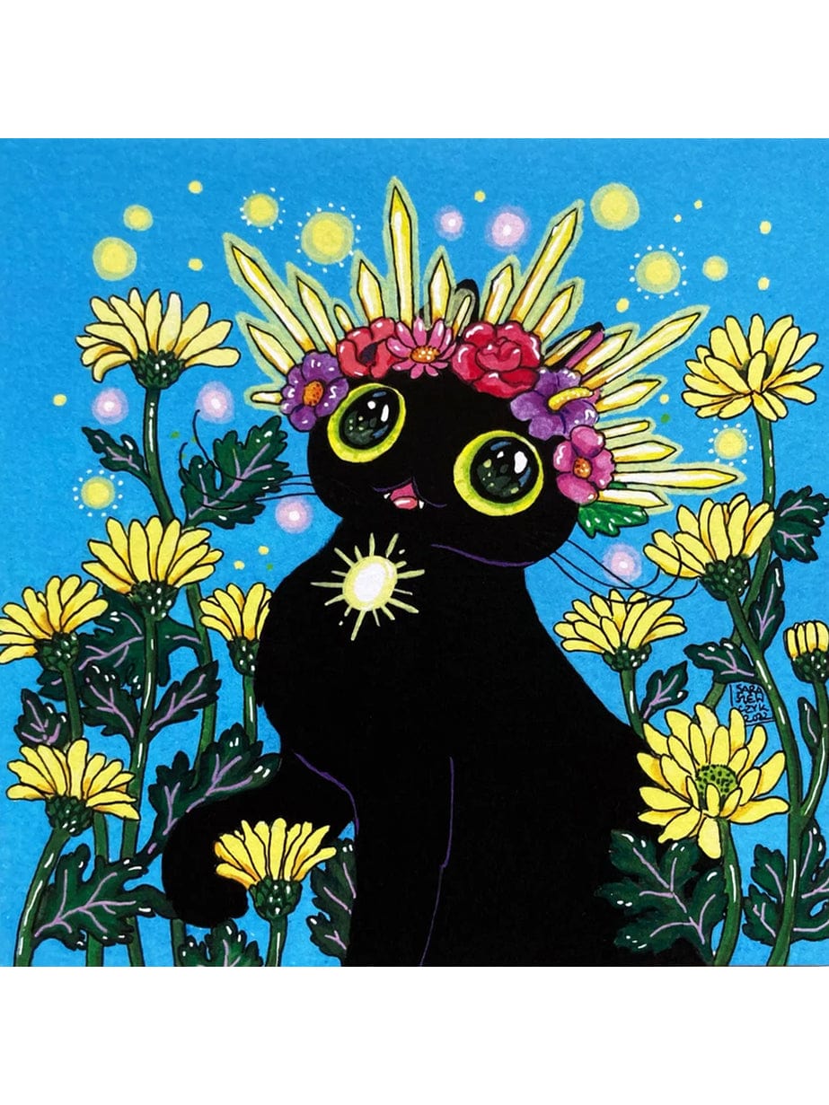 Ilustratorium Sara Szewczyk Giclee Print Midsummer Kitty Art Print, 7.9" x 7.9"
