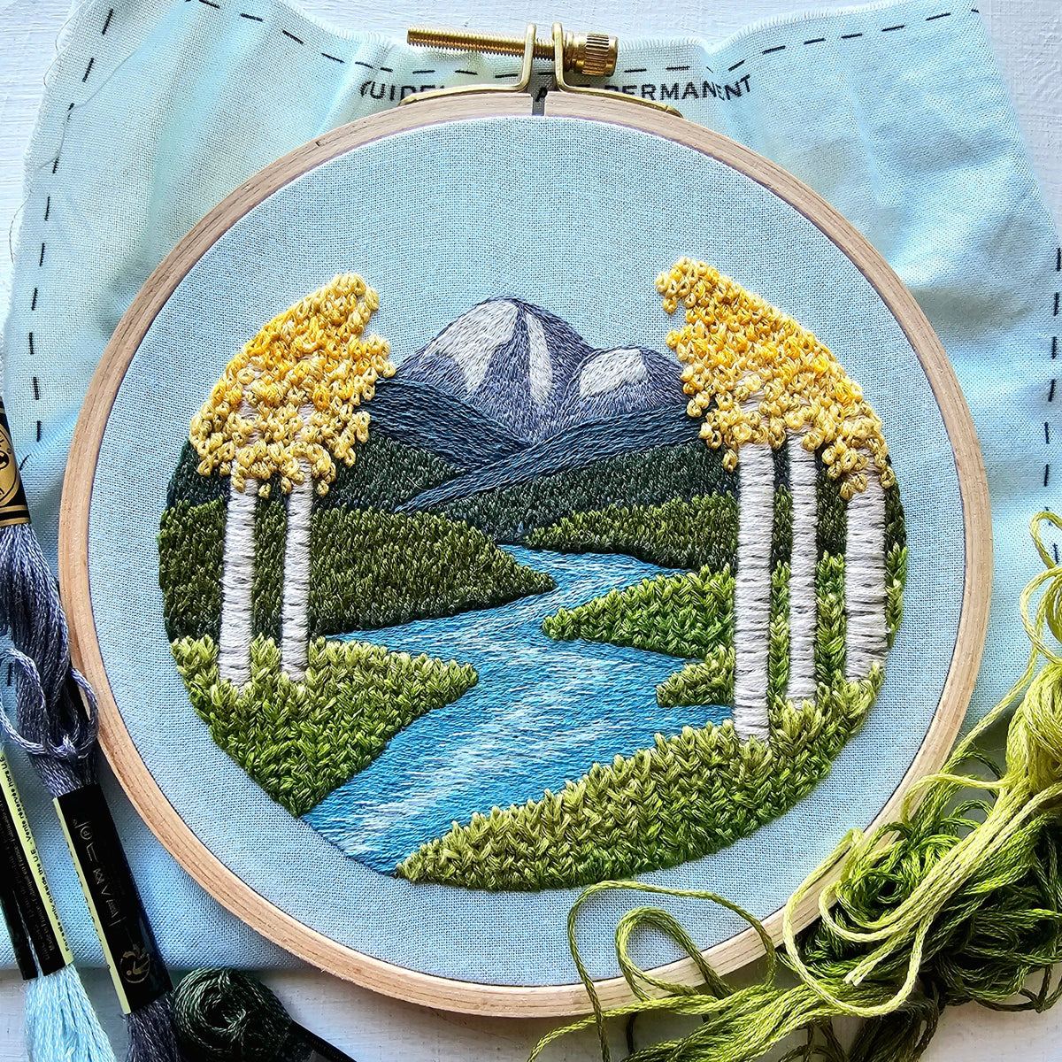 Jessica Long Embroidery Embroidery Kit 6" Aspen Vista Embroidery Kit