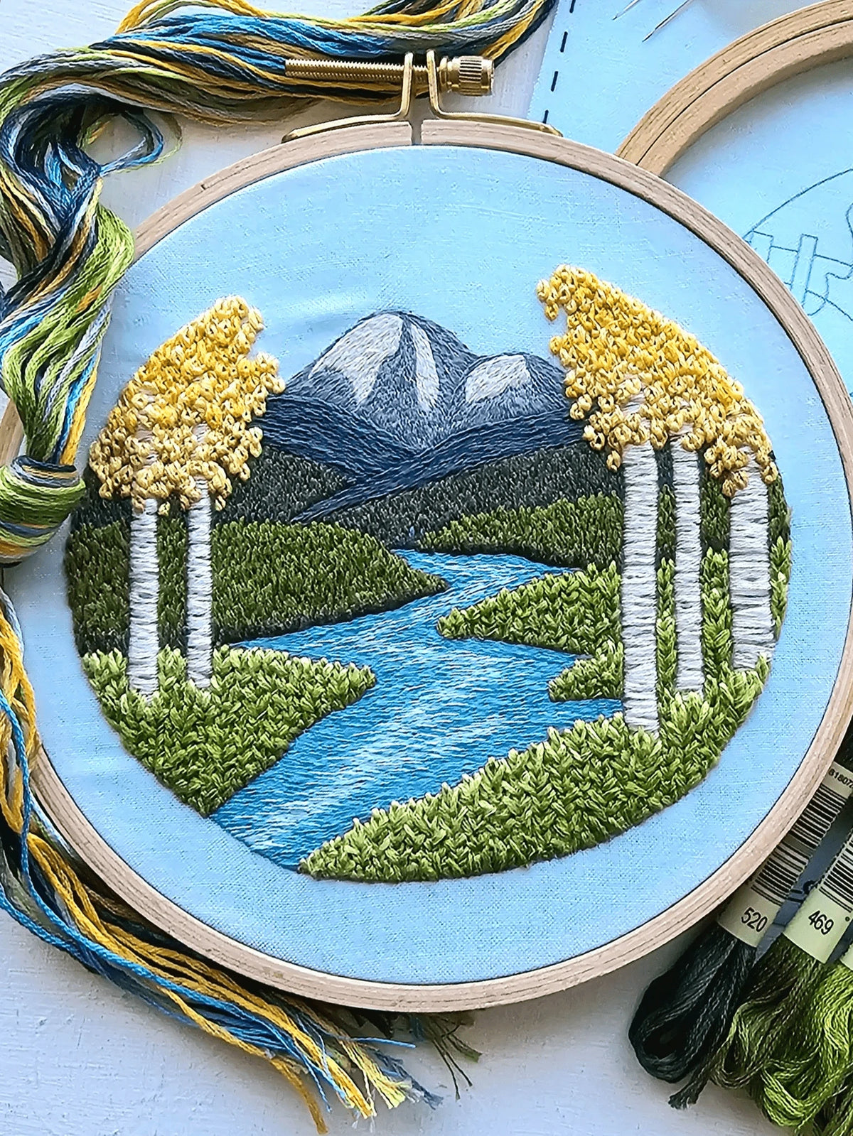 Jessica Long Embroidery Embroidery Kit 6" Aspen Vista Embroidery Kit