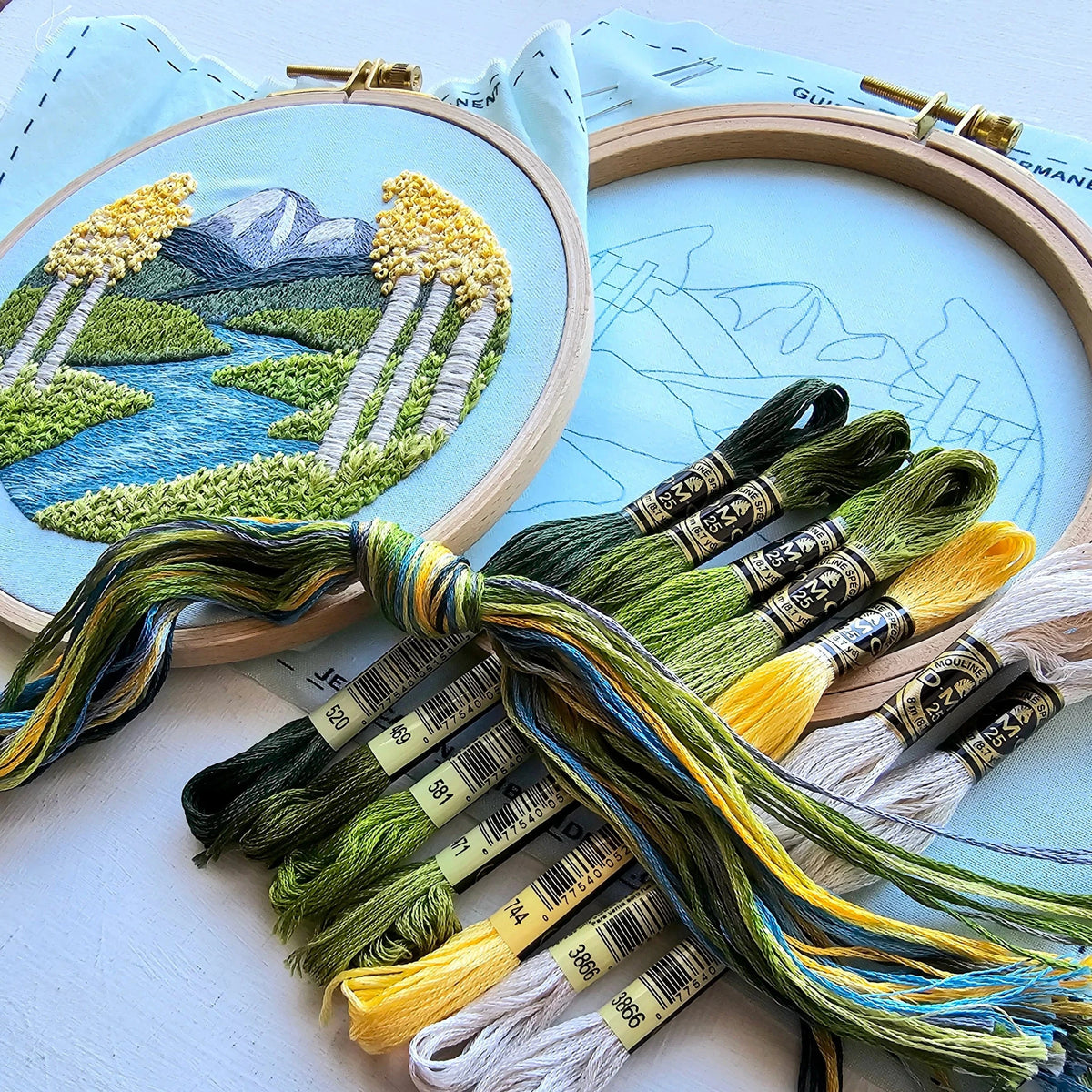 Jessica Long Embroidery Embroidery Kit 6" Aspen Vista Embroidery Kit