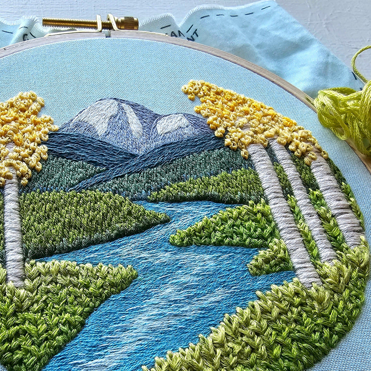 Jessica Long Embroidery Embroidery Kit 6" Aspen Vista Embroidery Kit