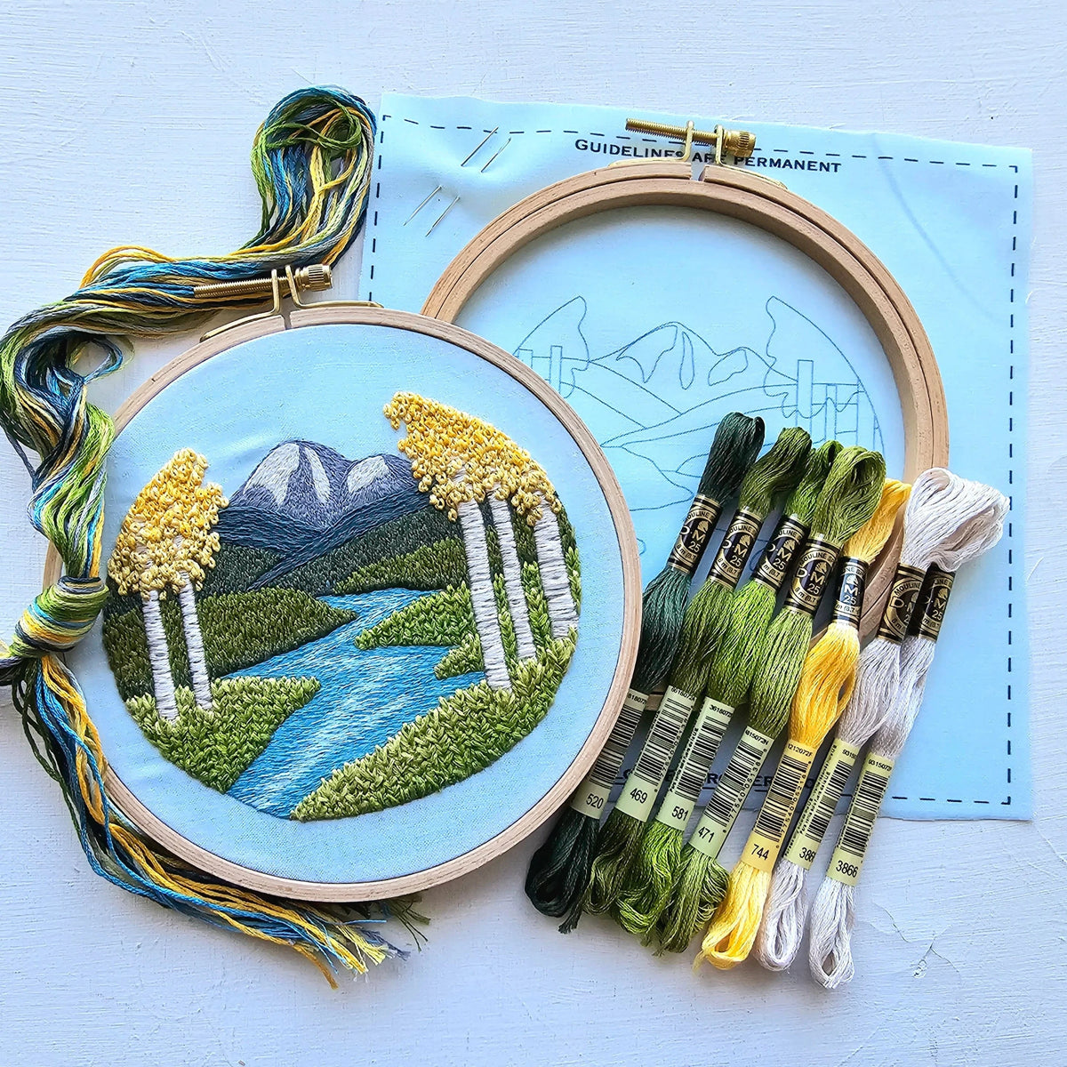 Jessica Long Embroidery Embroidery Kit 6" Aspen Vista Embroidery Kit