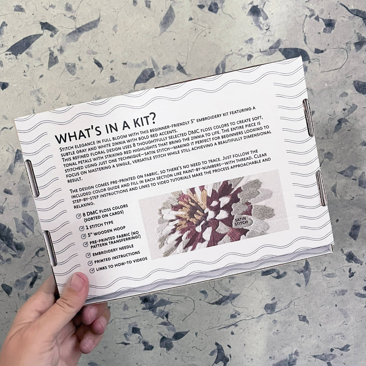 Kate Wyatt Fine Art DIY Embroidery Kit - Zinnia No. 3 (5")