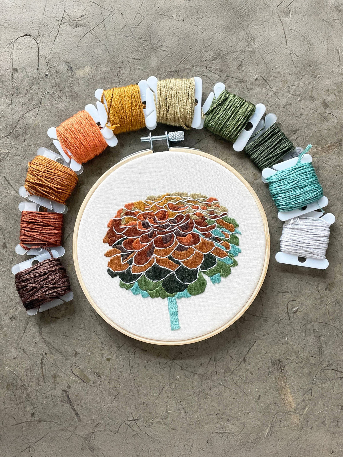 5" Beginner Zinnia No. 2 Embroidery Kit