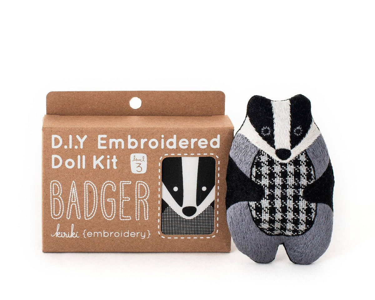 Kiriki Press Badger - Embroidery Kit