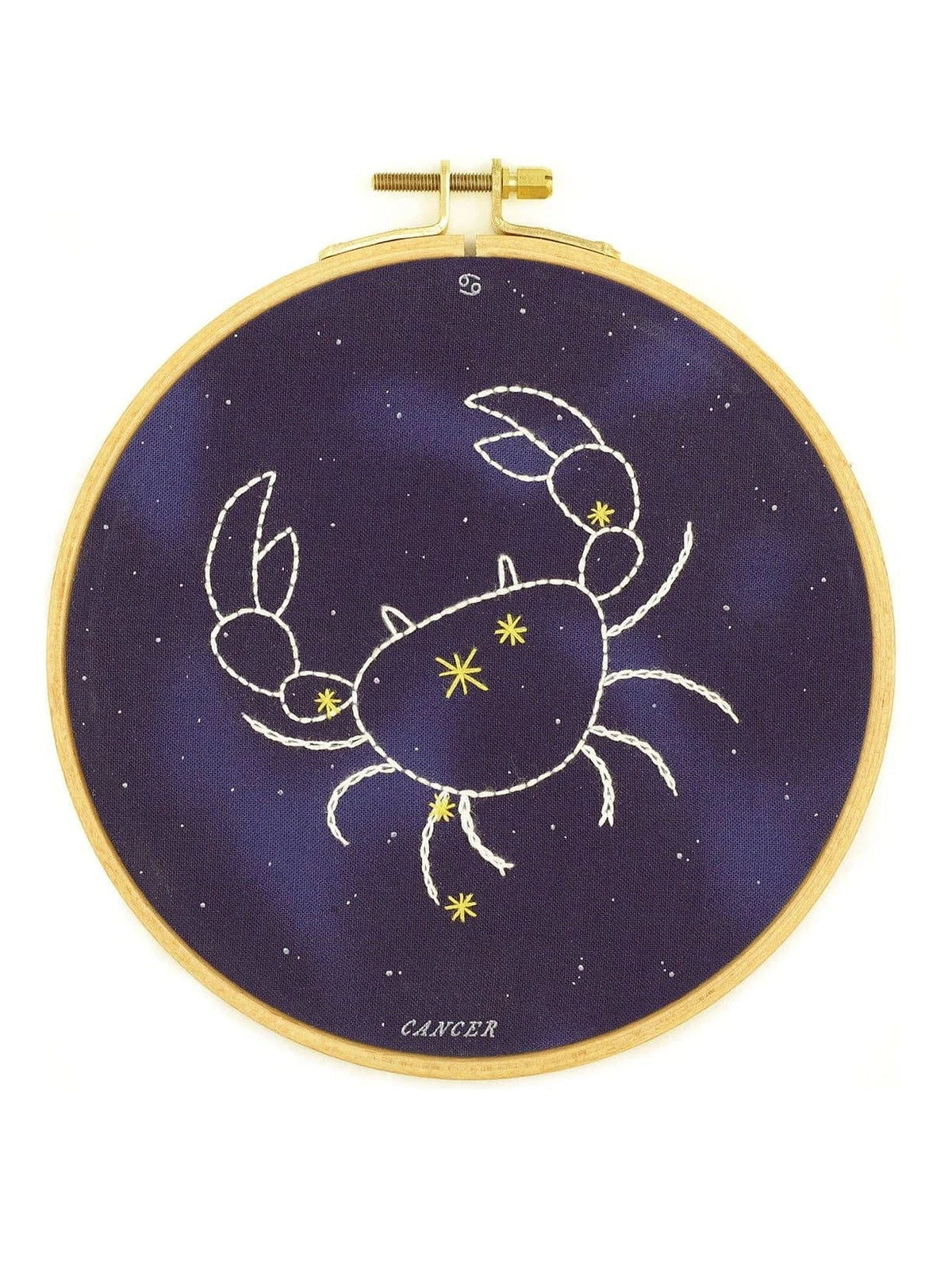 6" Beginner "Cancer" Zodiac Embroidery Kit