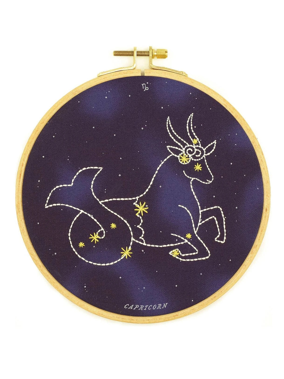 6" Beginner "Capricorn" Zodiac Embroidery Kit