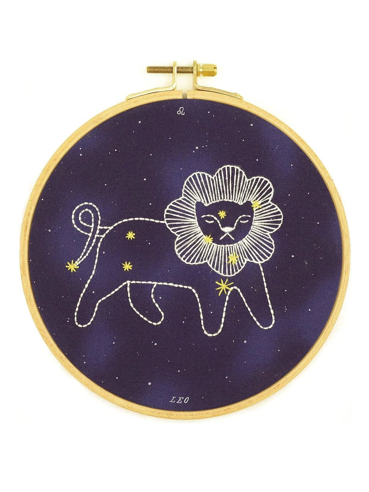 6" Beginner "Leo" Zodiac Embroidery Kit