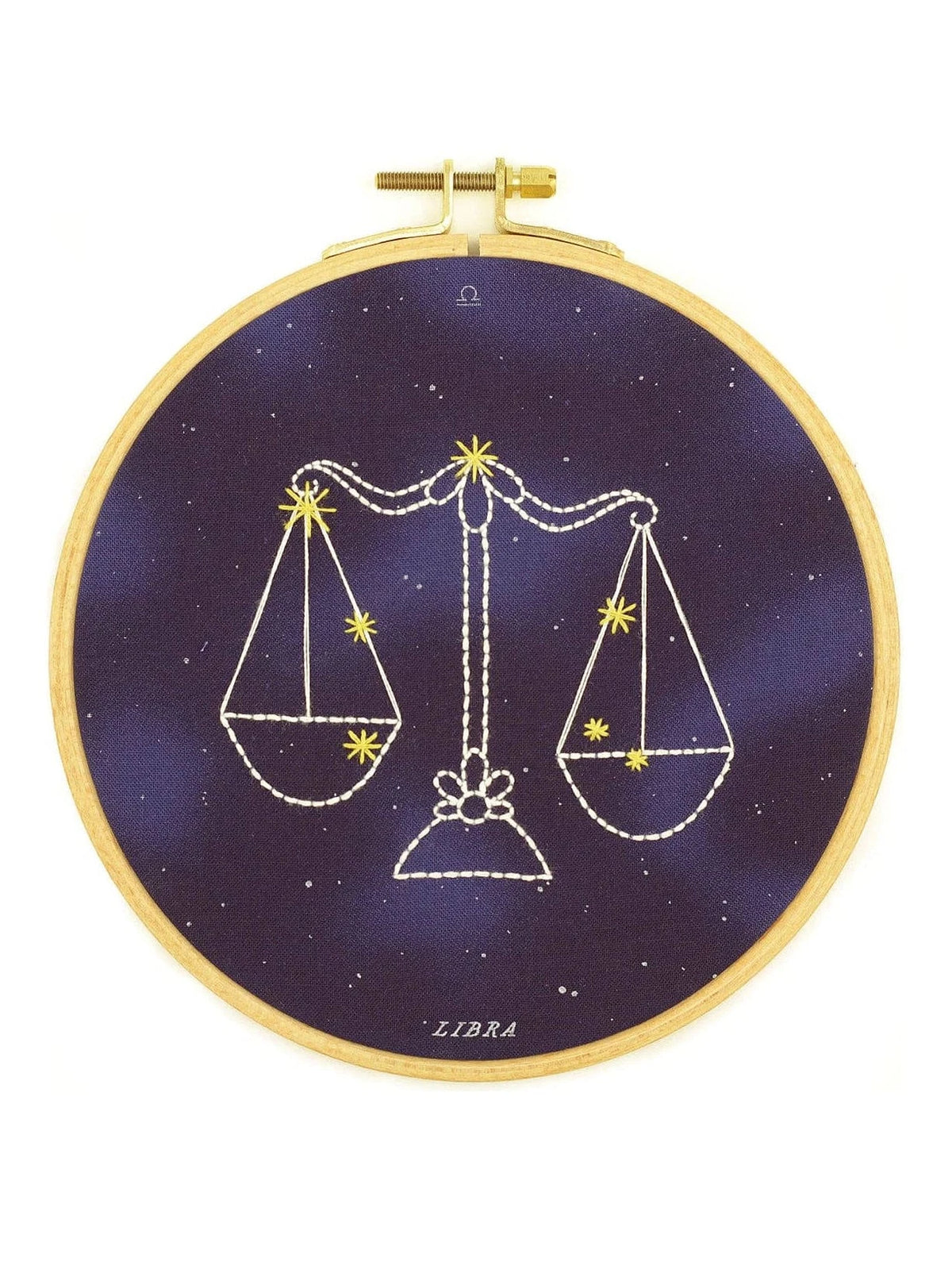 6" Beginner "Libra" Zodiac Embroidery Kit