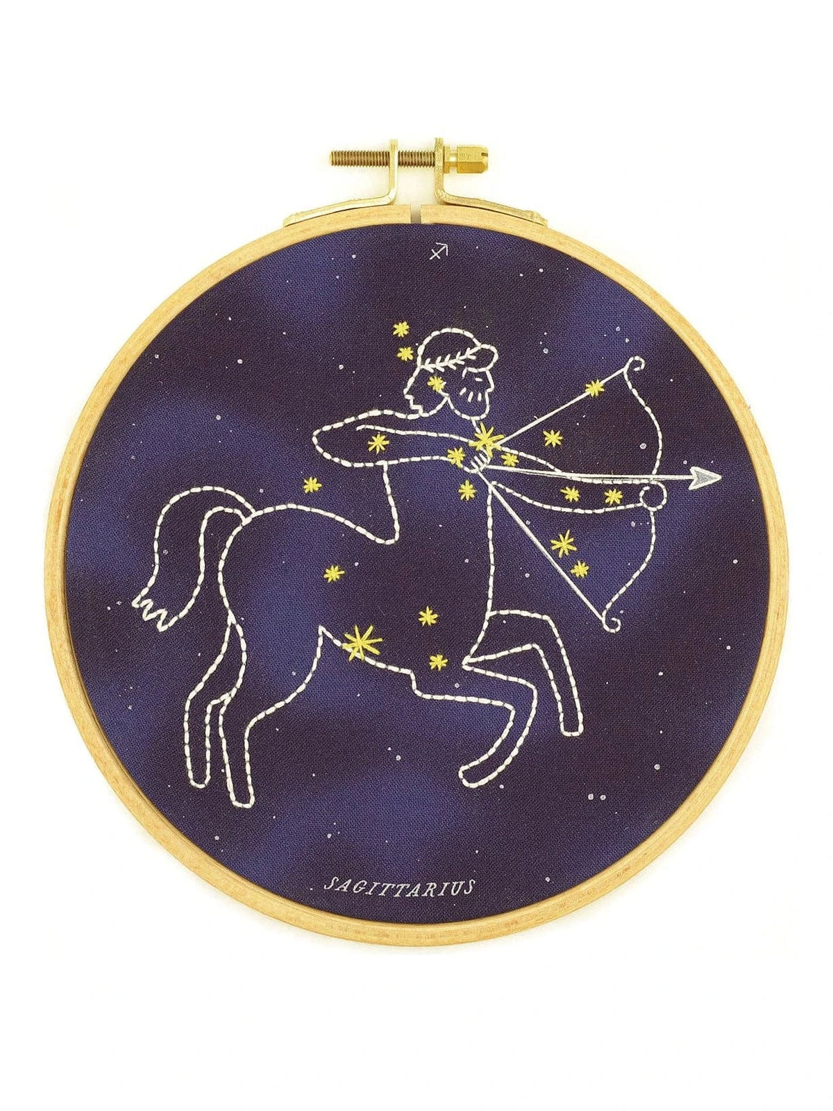 6" Beginner "Sagittarius" Zodiac Embroidery Kit