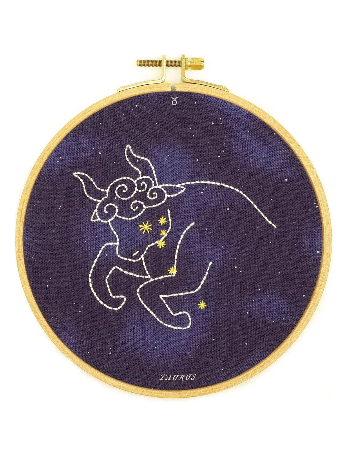 6" Beginner "Taurus" Zodiac Embroidery Kit