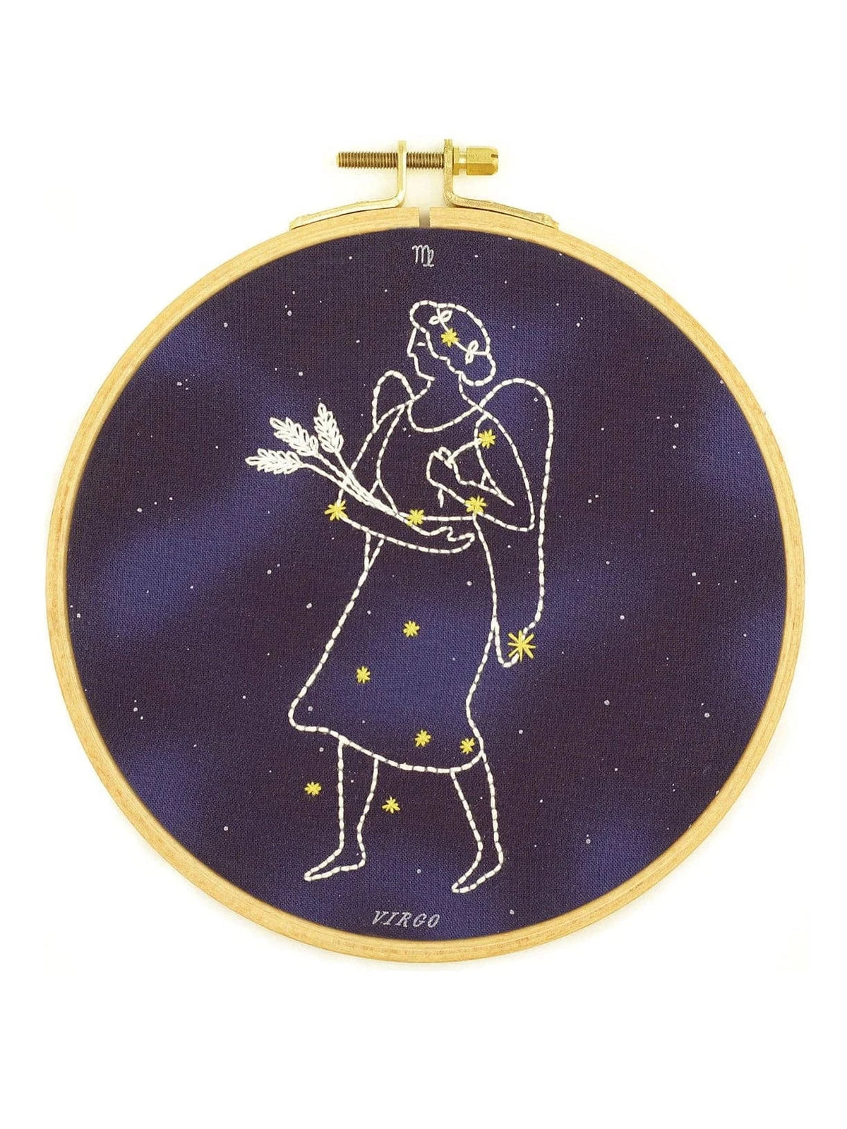 6" Beginner "Virgo" Zodiac Embroidery Kit