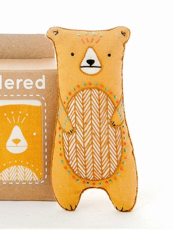 Kiriki Press Embroidery Kit Basic kit Beginner "Bear" Embroidery Doll Kit
