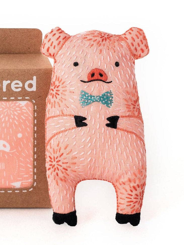 Beginner "Pig" Embroidery Doll Kit