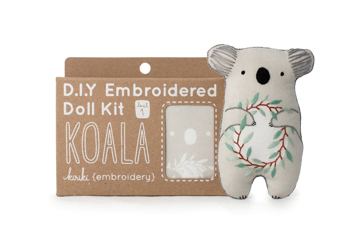 Kiriki Press Embroidery Kit Beginner "Koala" Embroidery Doll Kit