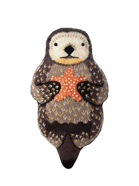 Kiriki Press Embroidery Kit "Otter" Embroidery Doll - FULL Starter Kit