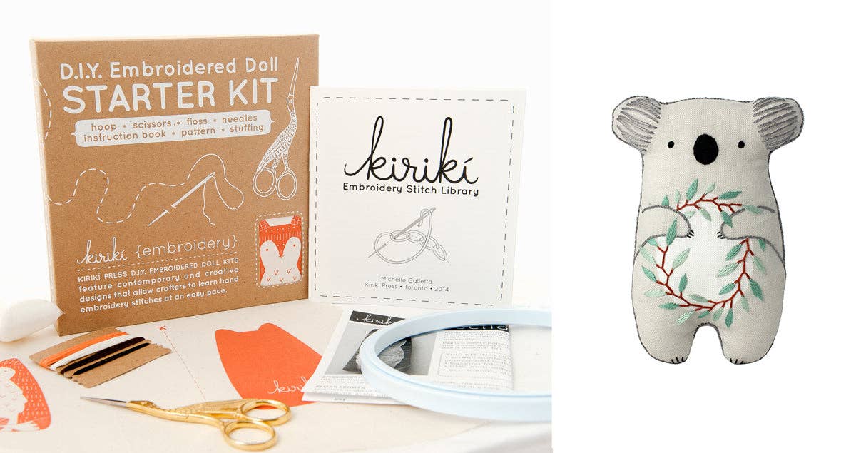 Kiriki Press Embroidery Starter Kit: Koala
