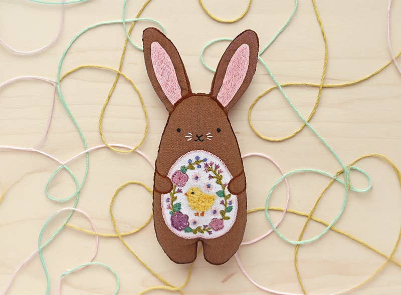 Kiriki Press *Limited Edition*  Chocolate Bunny Embroidery Kit