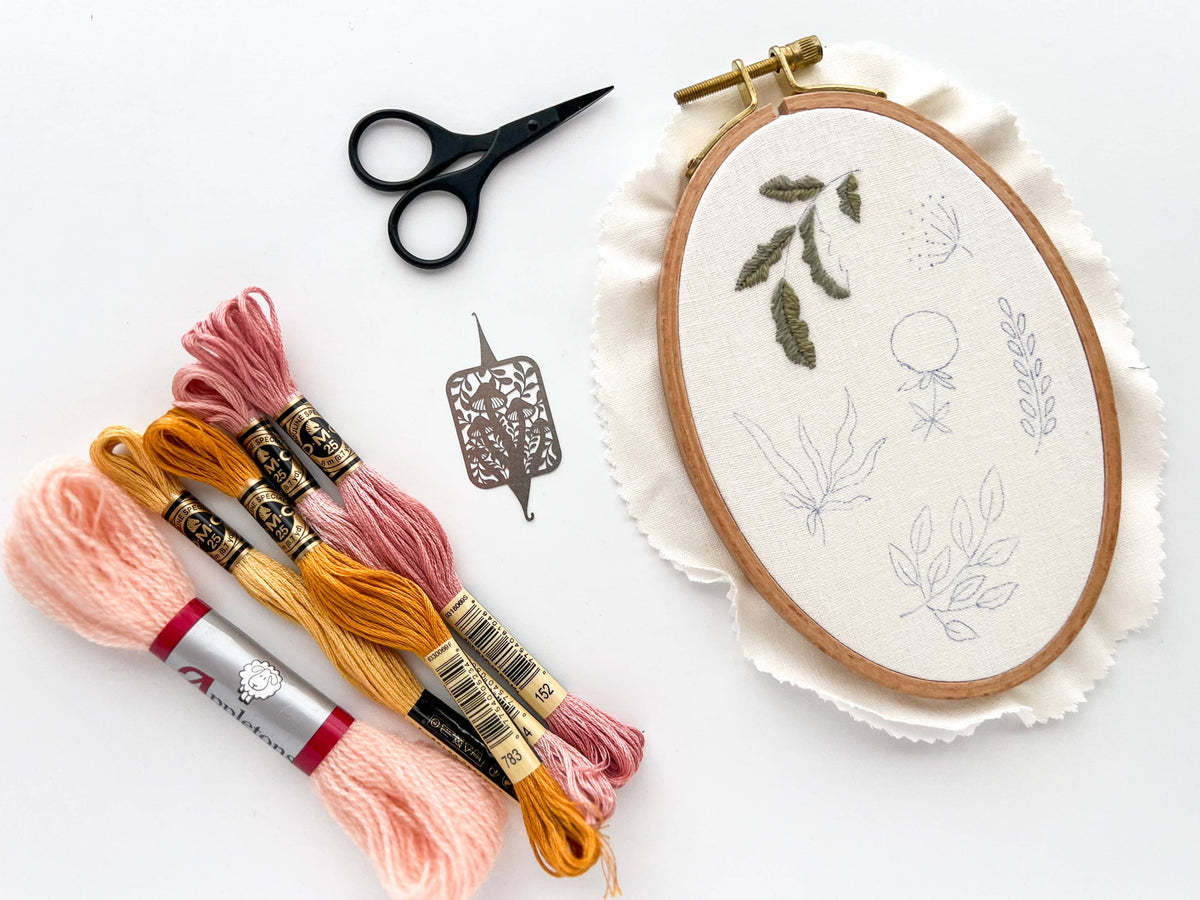 Matryoshka Doll Shop Needle threader for embroidery, cross stitch, sewing: Mushrooms