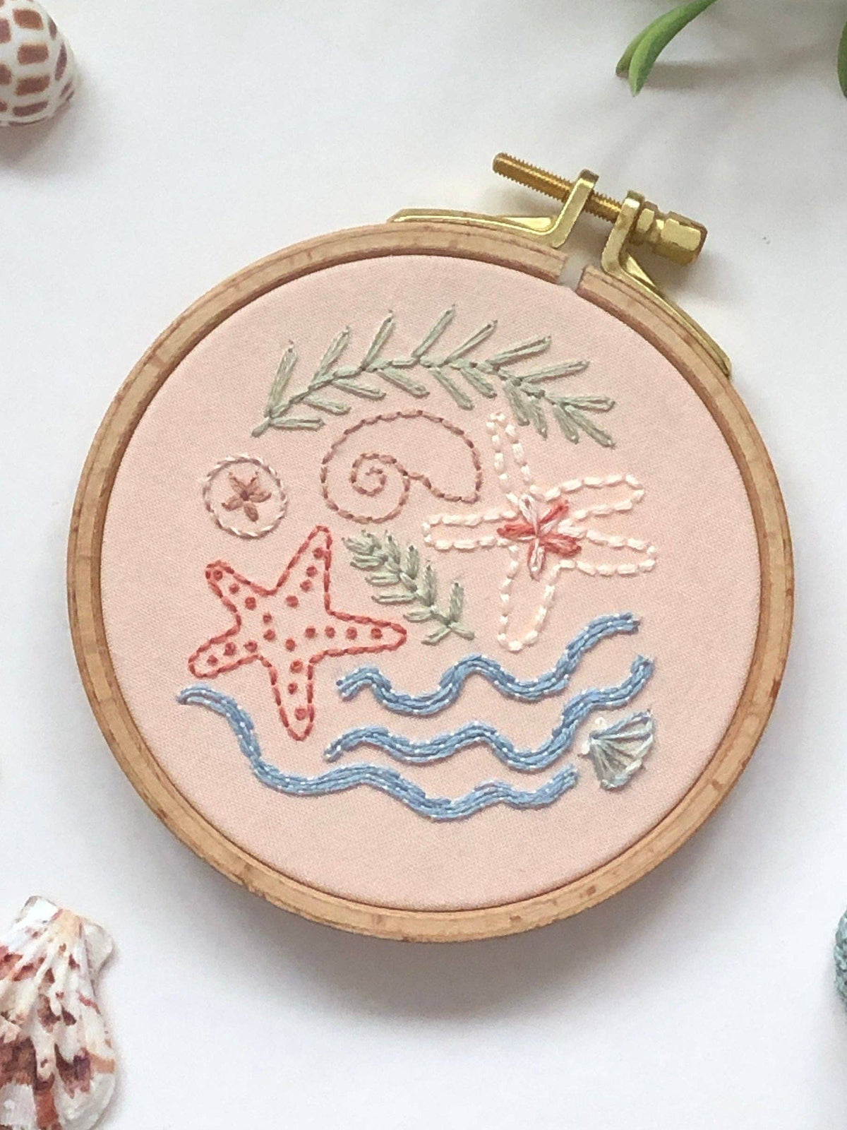 4" Beginner Seaside Treasures Beach Embroidery Kit