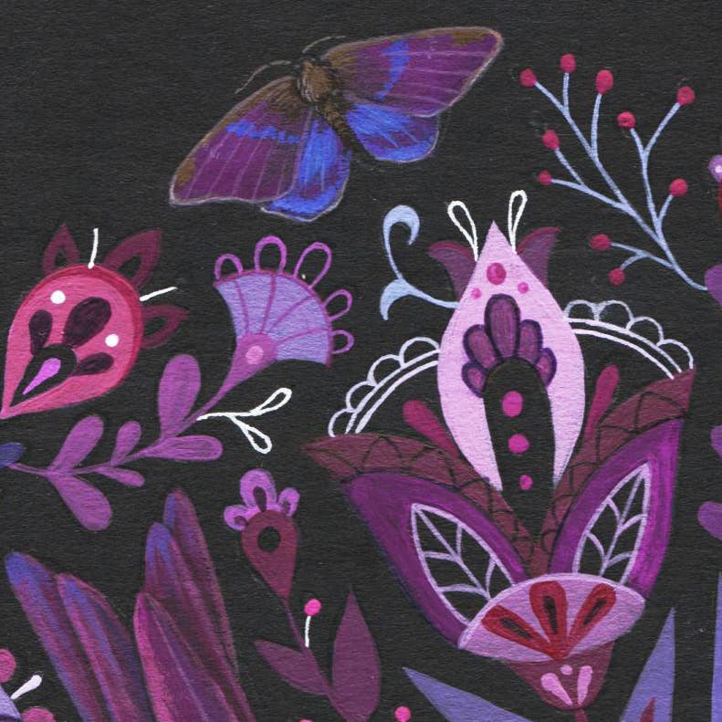 Mheld Illustration Purple Gem print